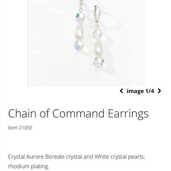 Touchstone Crystal Chain of Command earrings - Picture 3 of 4